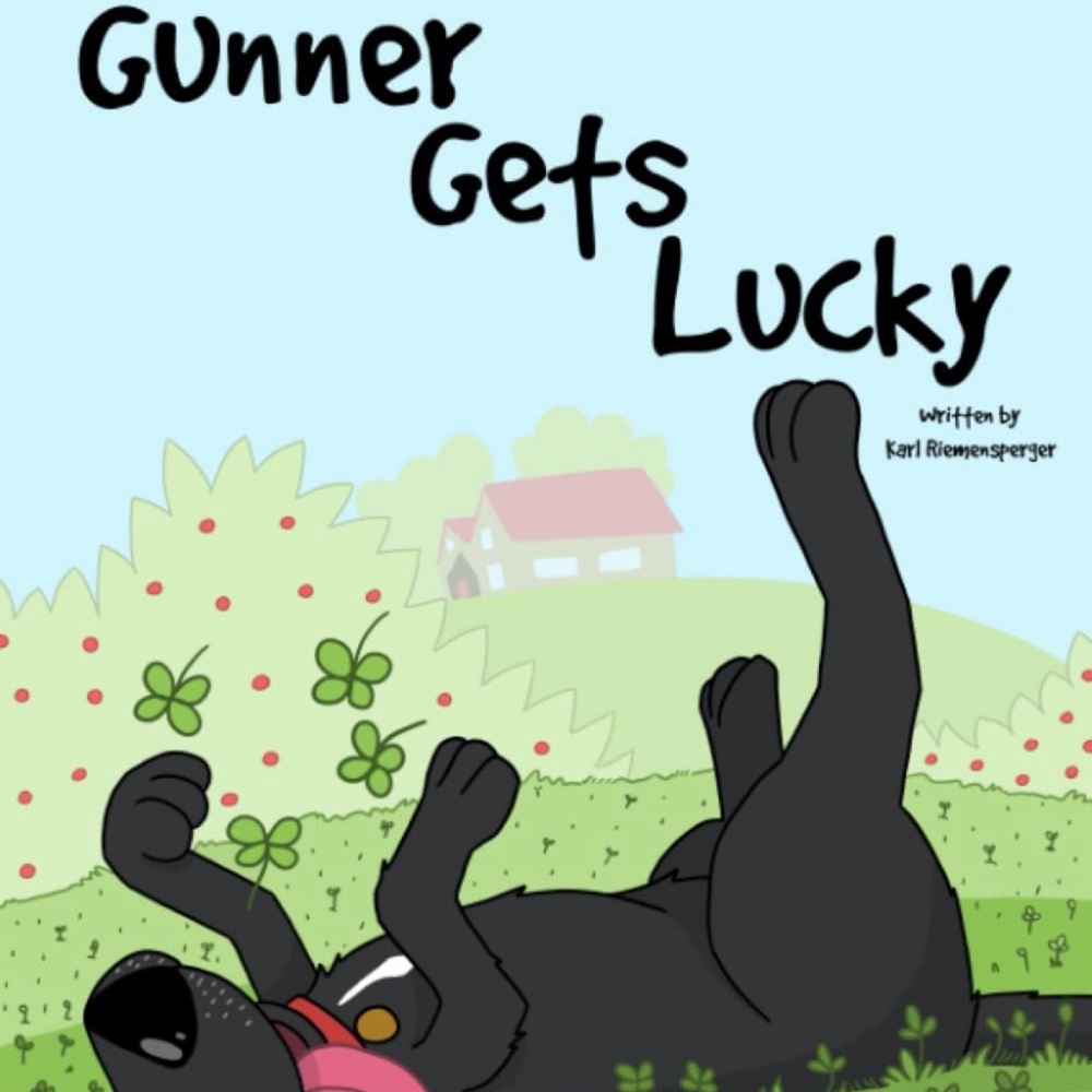 Gunner Goes Series Book #1: Gunner Gets Lucky Soft Cover with Pawpiture!